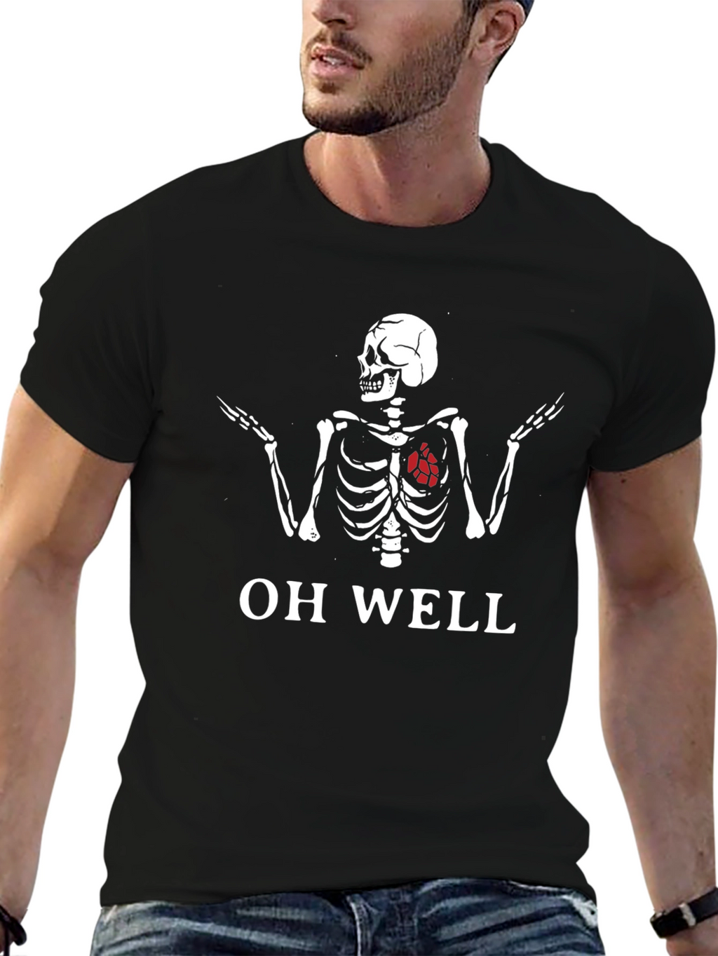 Oh Well Skeleton T-Shirt - Humorous Graphic Tee