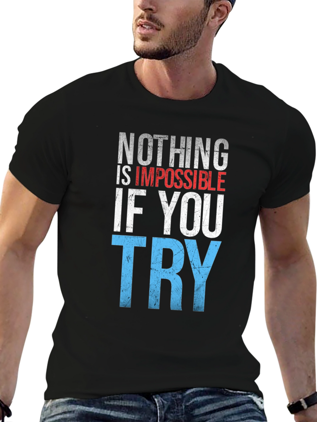 Inspirational Nothing Is Impossible Graphic T-Shirt