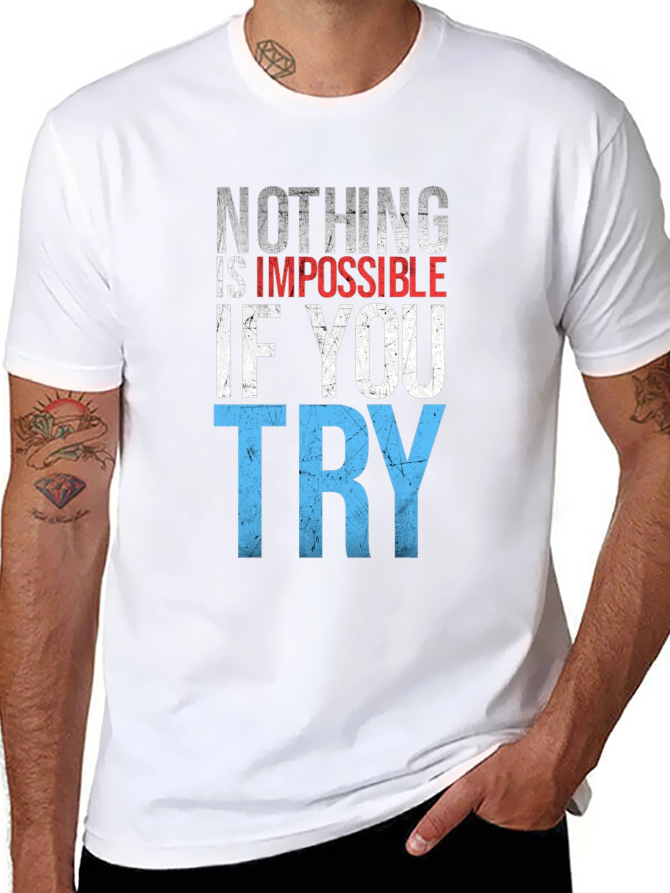 Inspirational Nothing Is Impossible Graphic T-Shirt