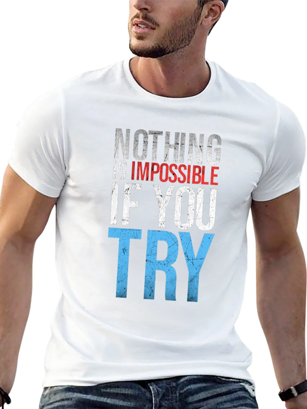 Inspirational Nothing Is Impossible Graphic T-Shirt