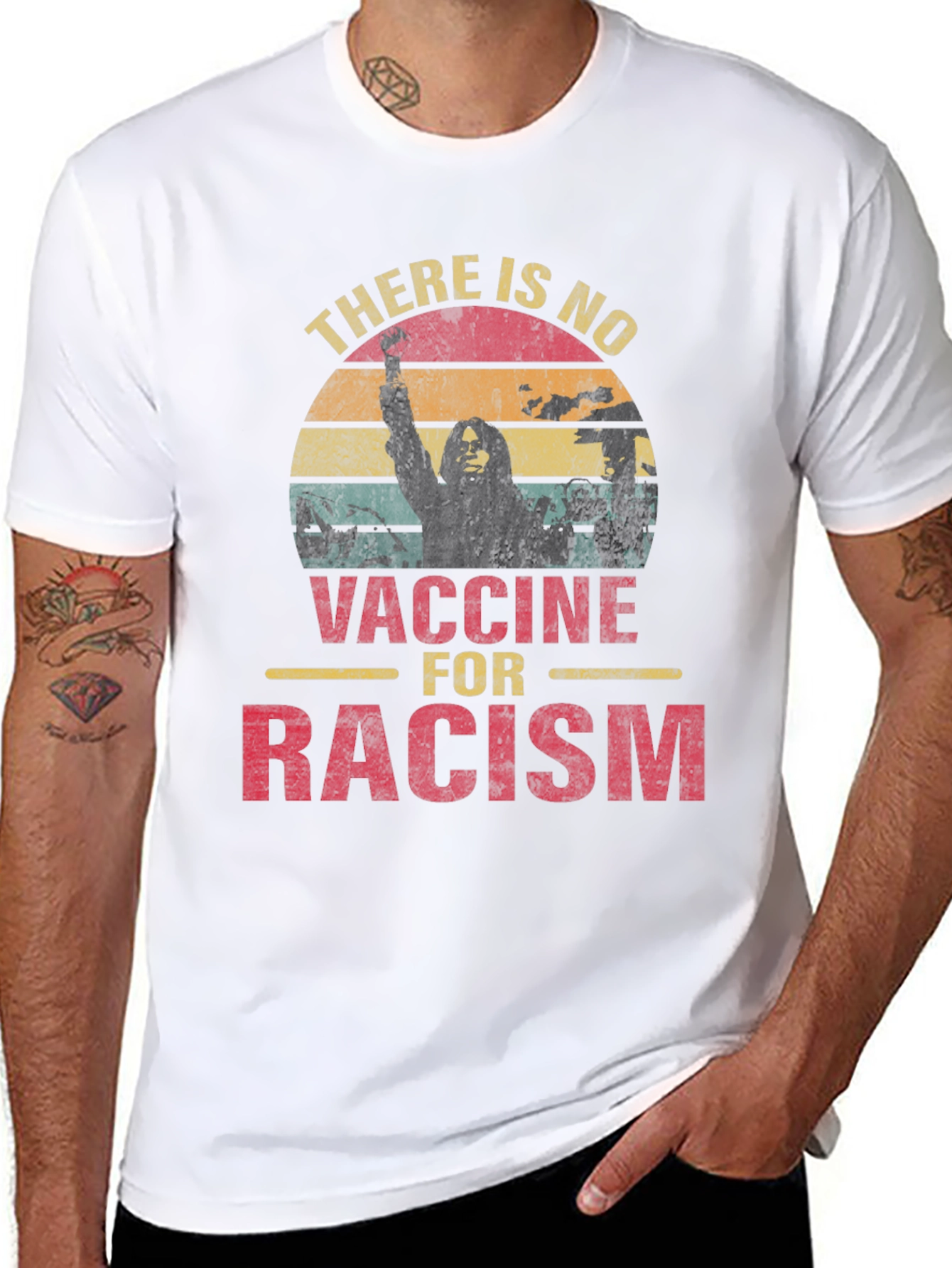No Vaccine for Racism Graphic Tee