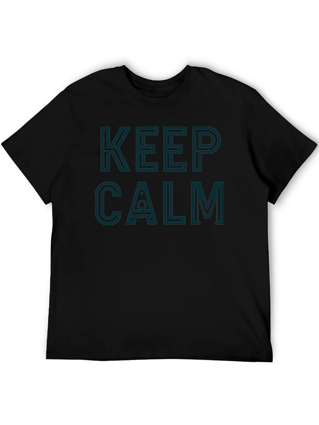 Keep Calm Stylish Graphic Tee - Black