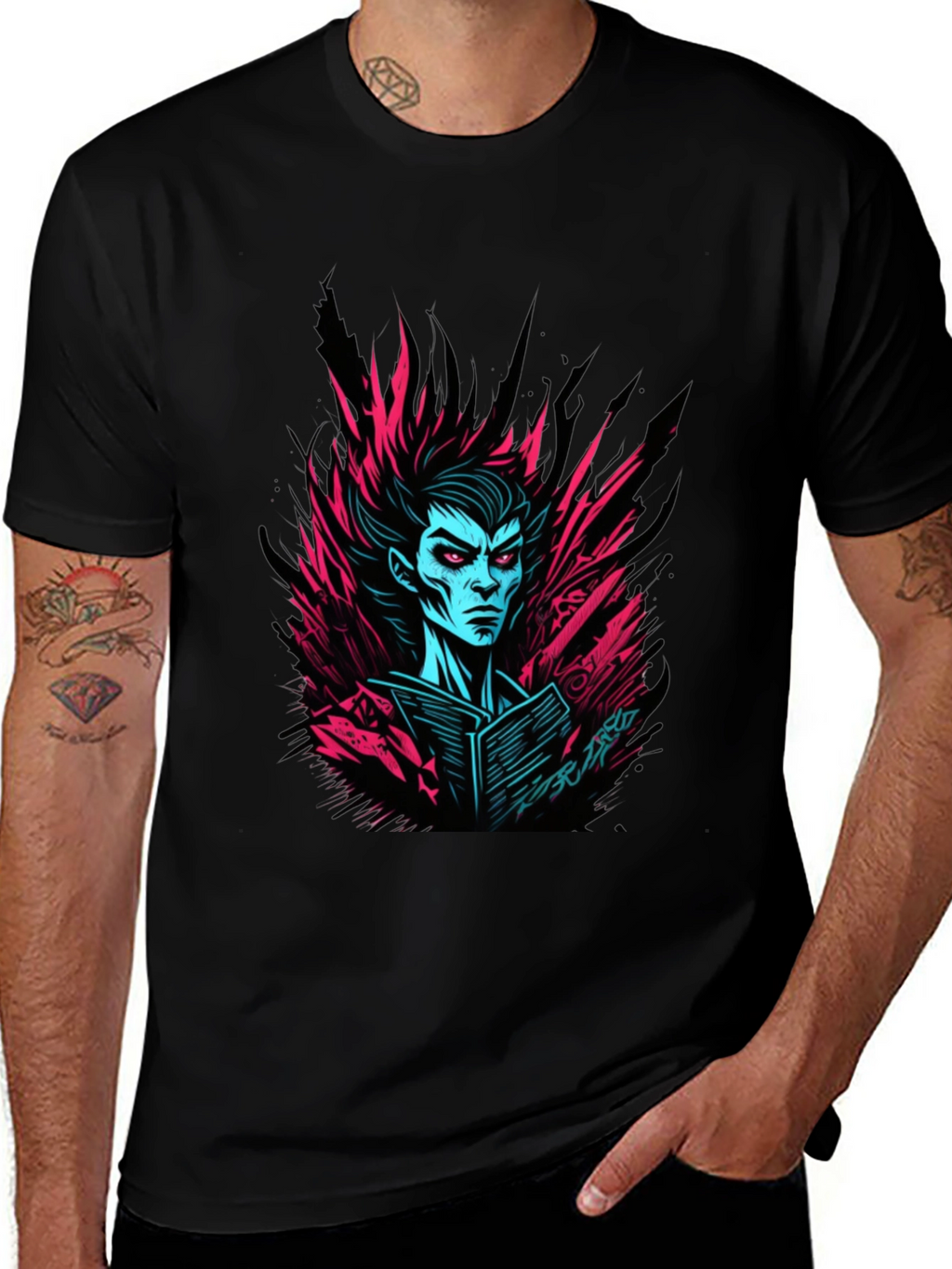 Cyberpunk Vampire Black Graphic Tee