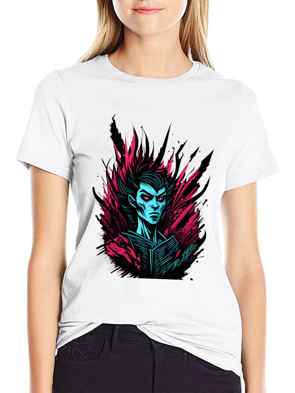Cyberpunk Vampire Black Graphic Tee
