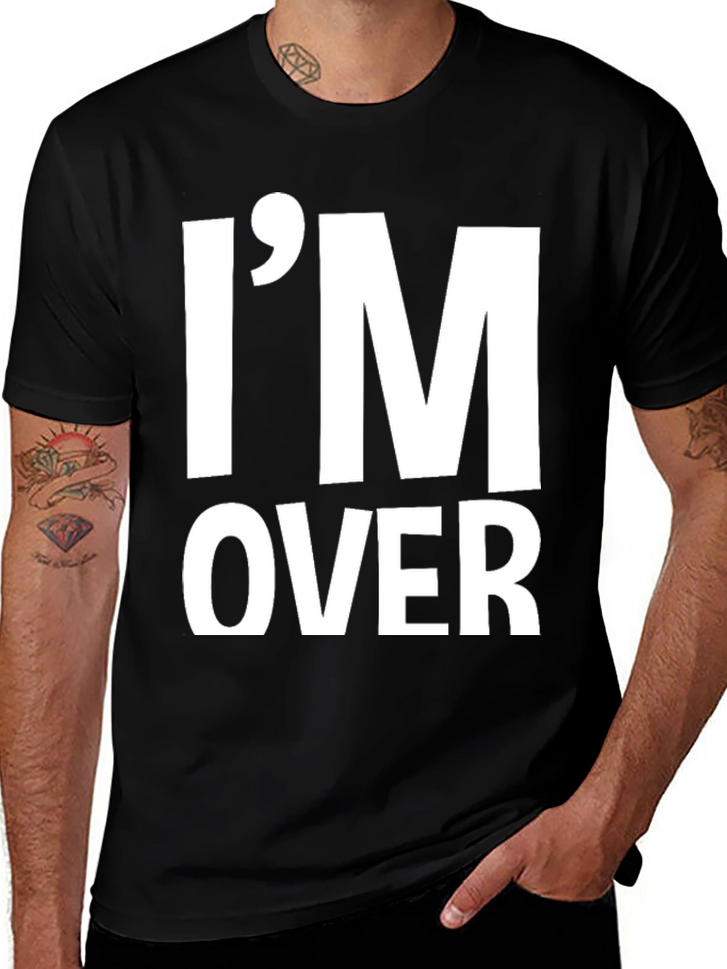 Im Over It T-Shirt Funny Sarcastic Graphic Tee