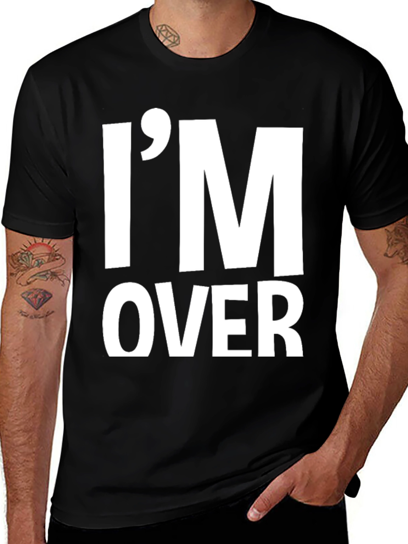 Im Over It T-Shirt Funny Sarcastic Graphic Tee