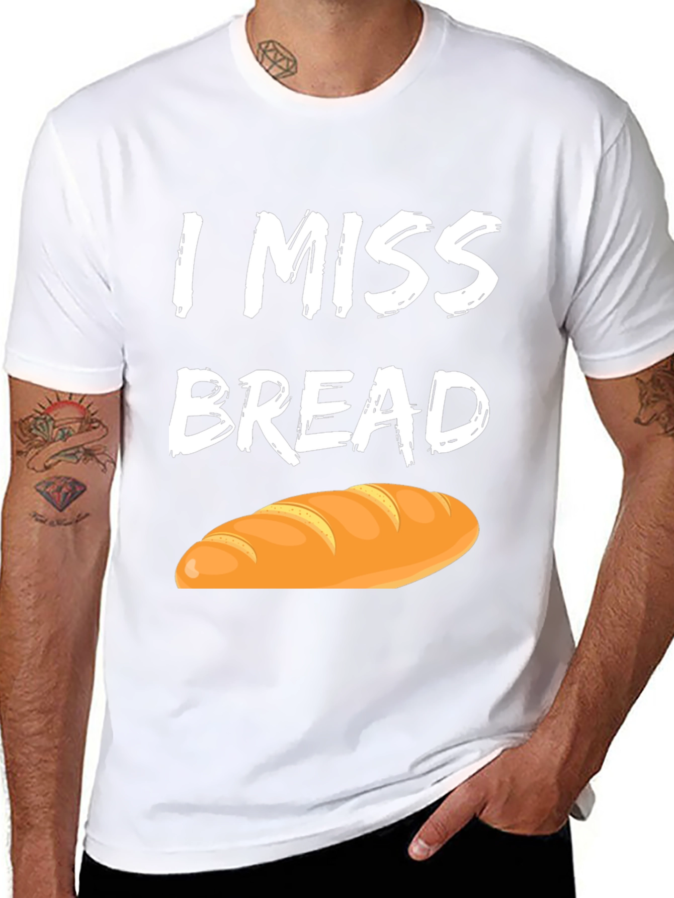 I Miss Bread T-Shirt - Funny Foodie Tee