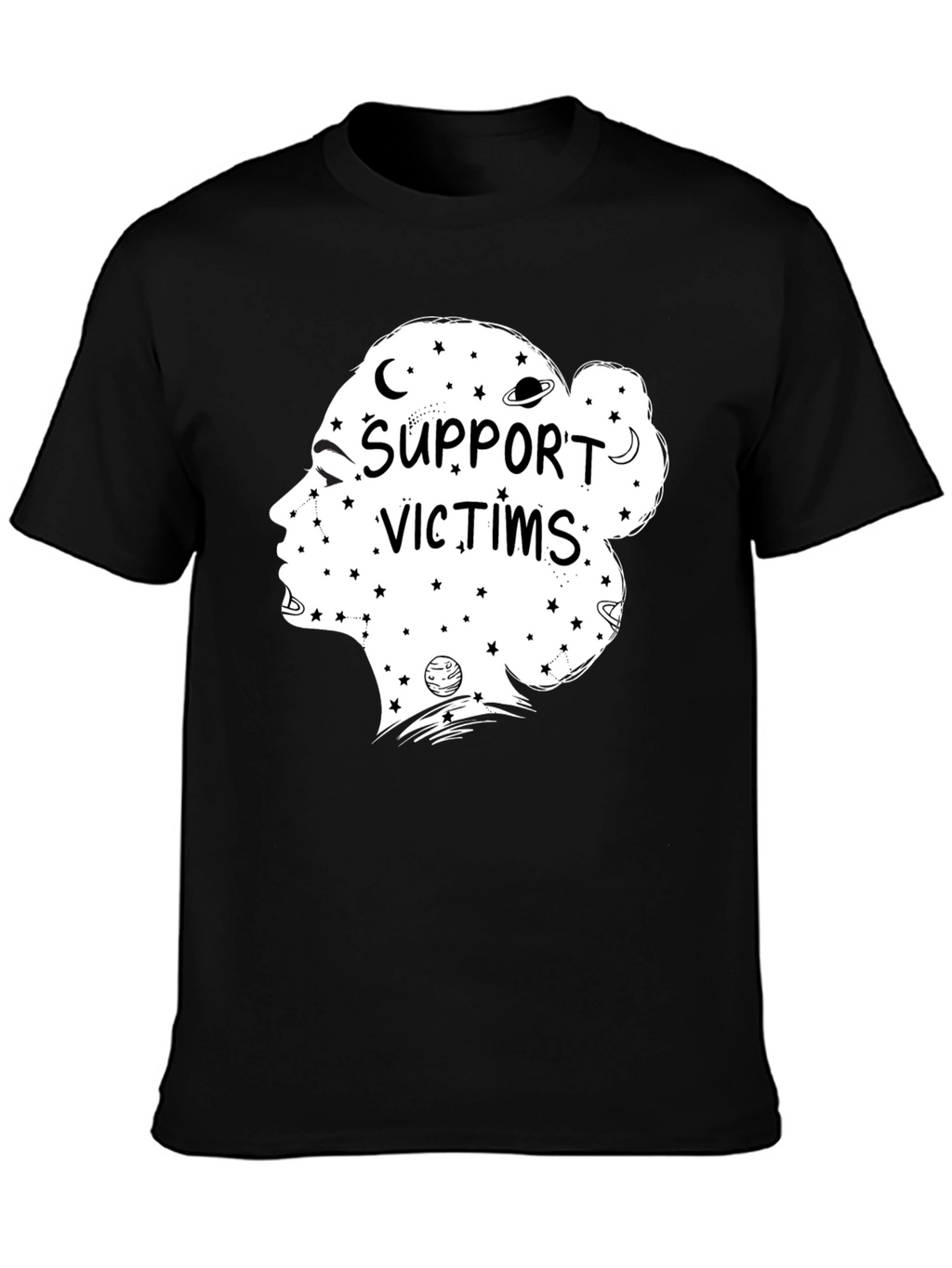 Support Victims Graphic Tee - Unisex Black T-Shirt