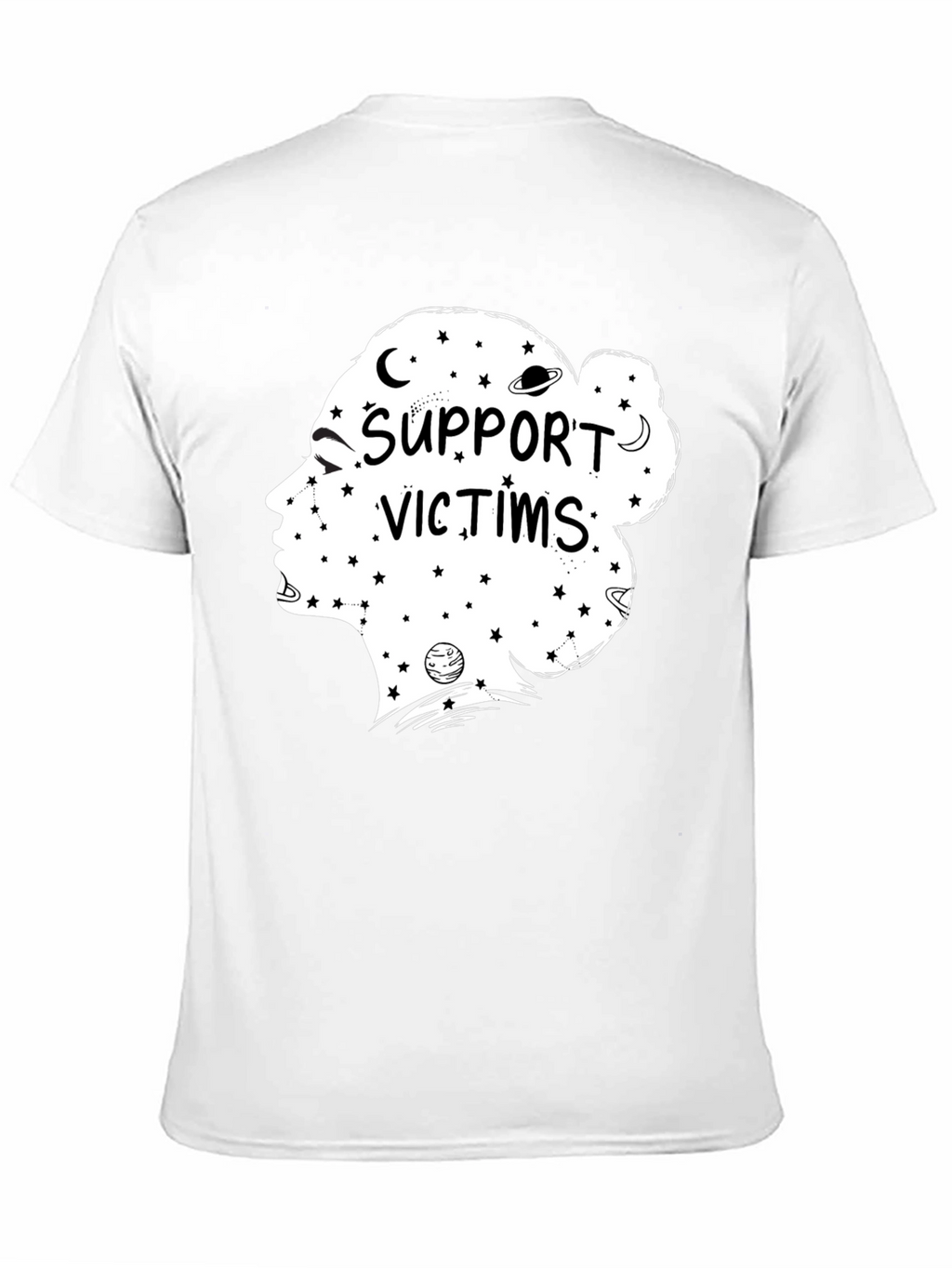 Support Victims Graphic Tee - Unisex Black T-Shirt