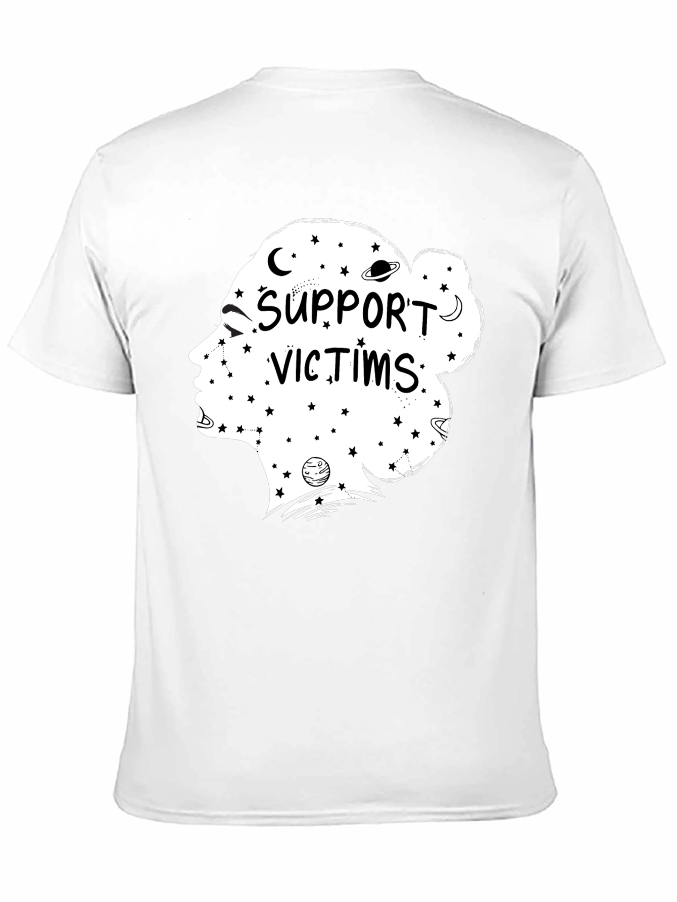Support Victims Graphic Tee - Unisex Black T-Shirt