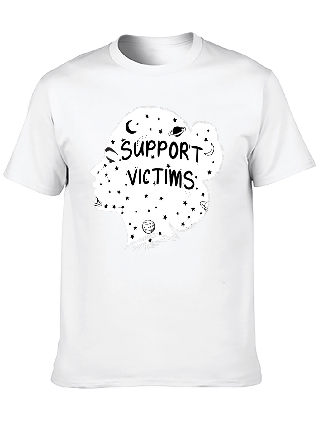 Support Victims Graphic Tee - Unisex Black T-Shirt