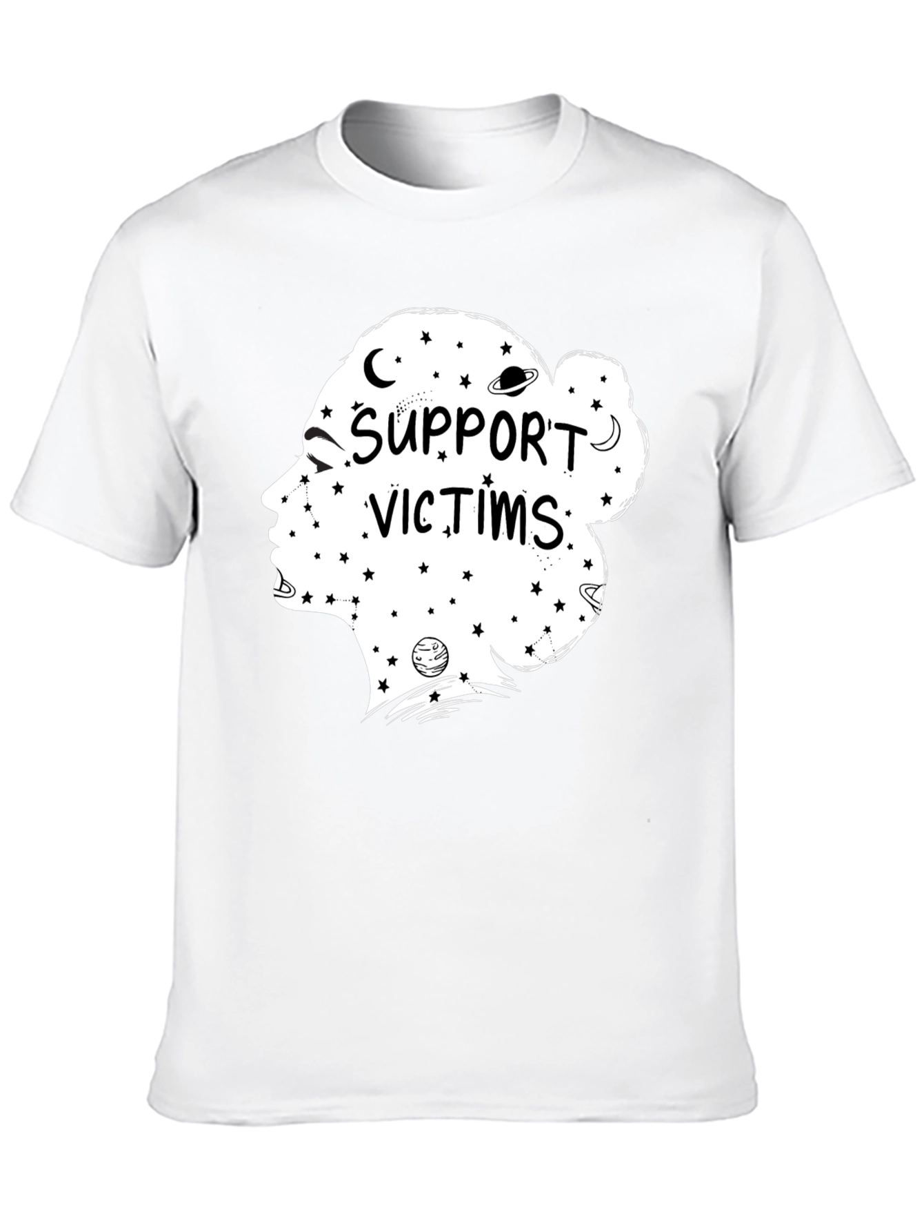 Support Victims Graphic Tee - Unisex Black T-Shirt