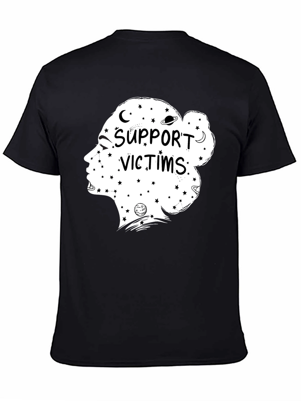 Support Victims Graphic Tee - Unisex Black T-Shirt