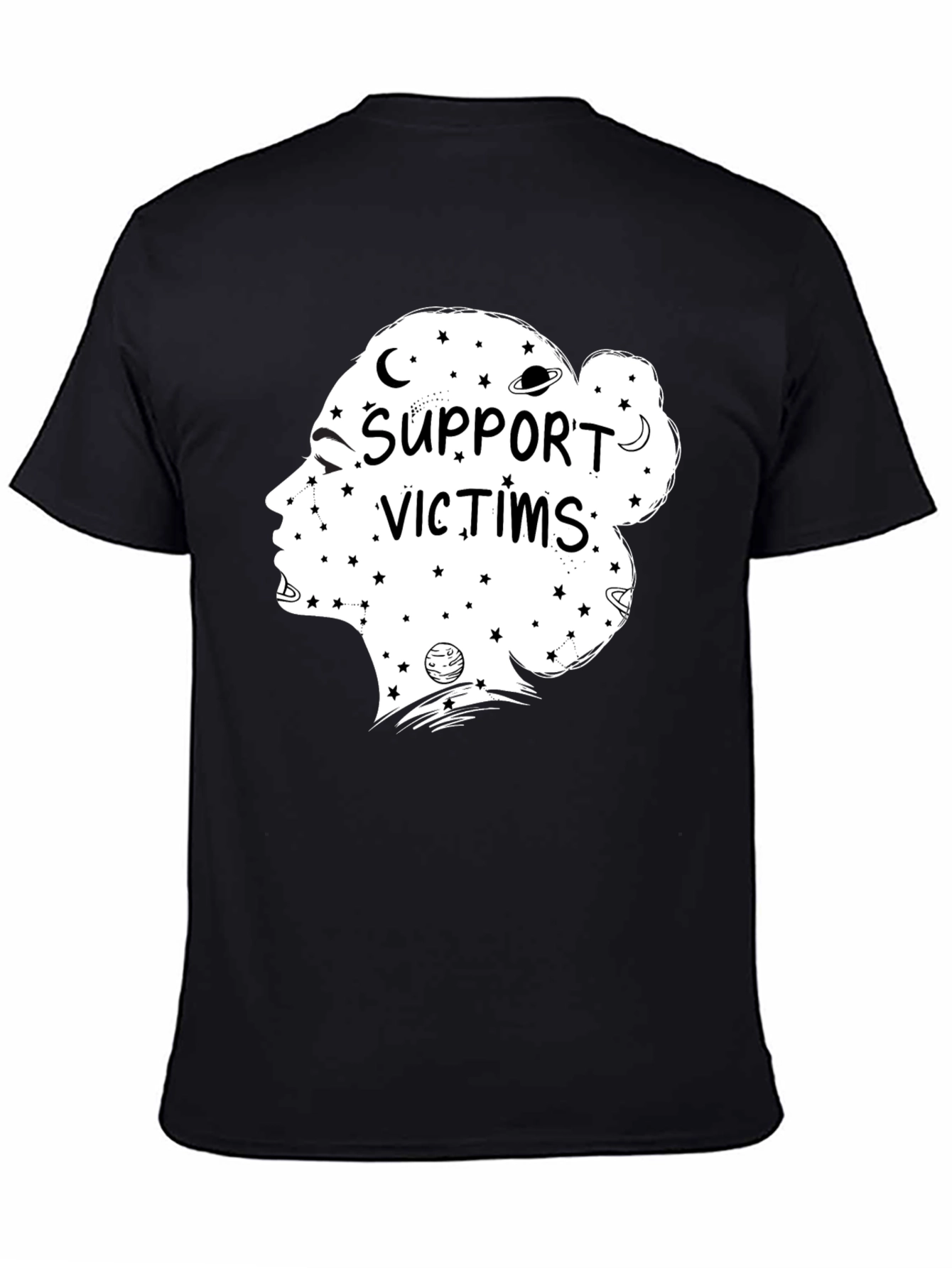 Support Victims Graphic Tee - Unisex Black T-Shirt