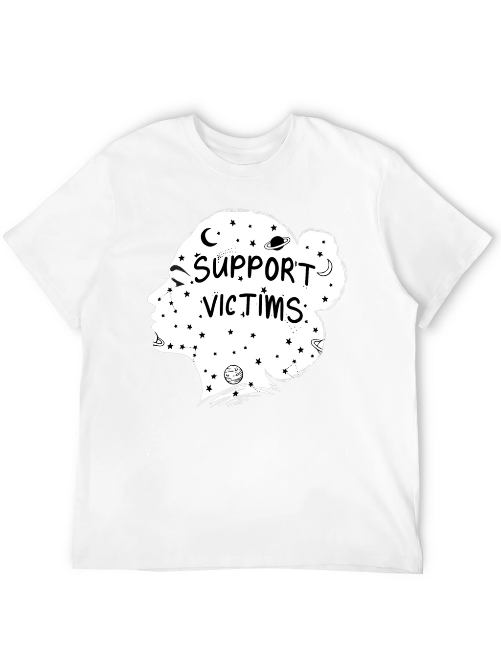 Support Victims Graphic Tee - Unisex Black T-Shirt