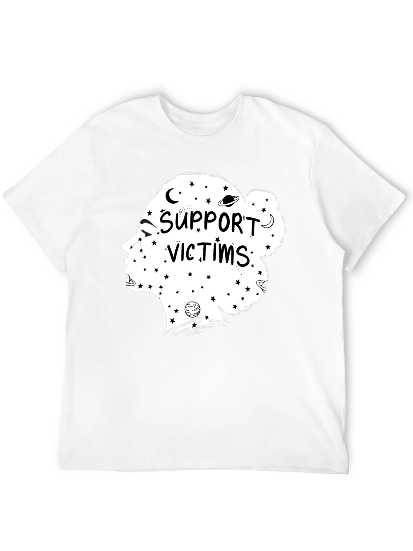 Support Victims Graphic Tee - Unisex Black T-Shirt