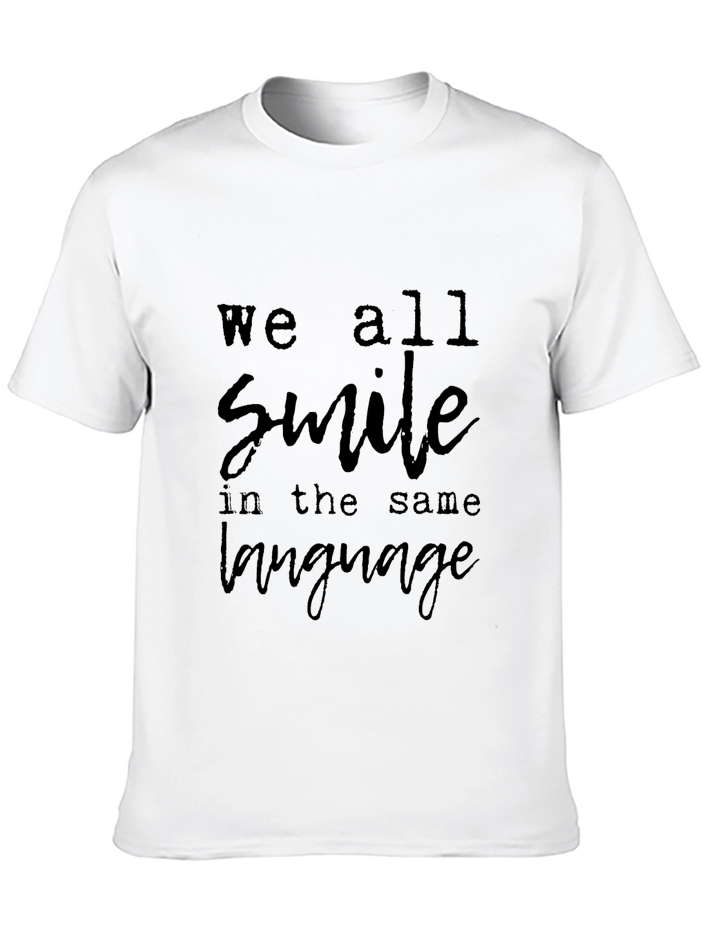 We All Smile T-Shirt - Black Casual Wear