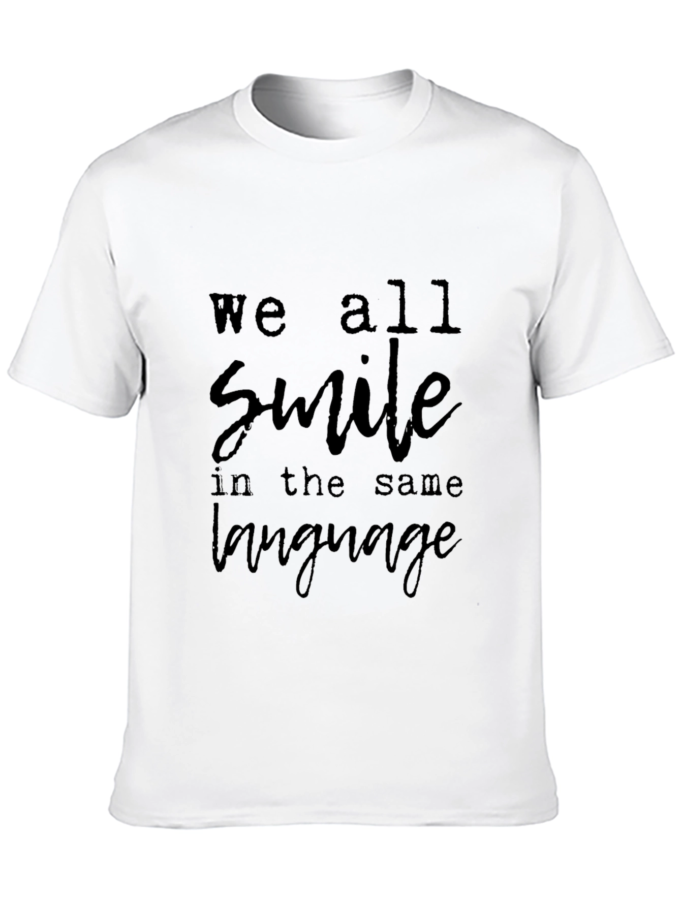 We All Smile T-Shirt - Black Casual Wear