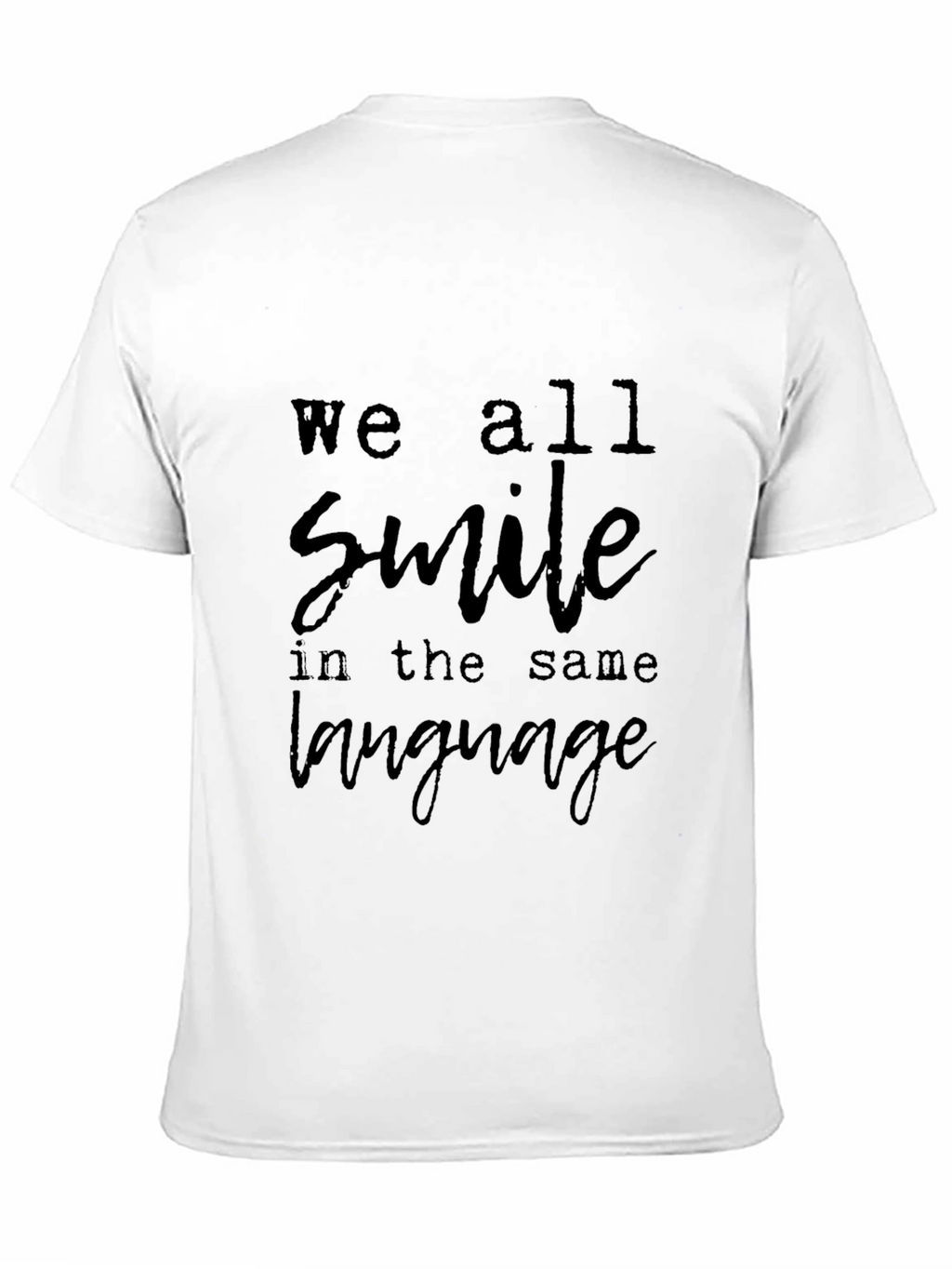 We All Smile T-Shirt - Black Casual Wear