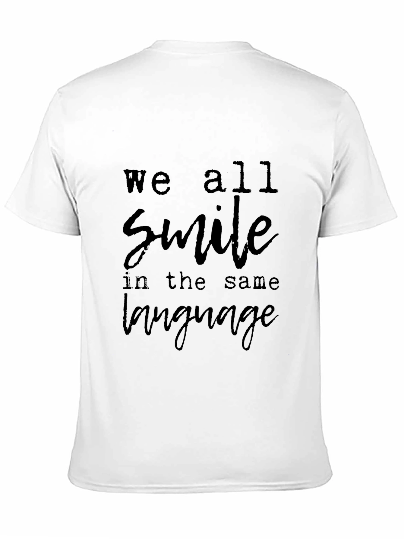 We All Smile T-Shirt - Black Casual Wear
