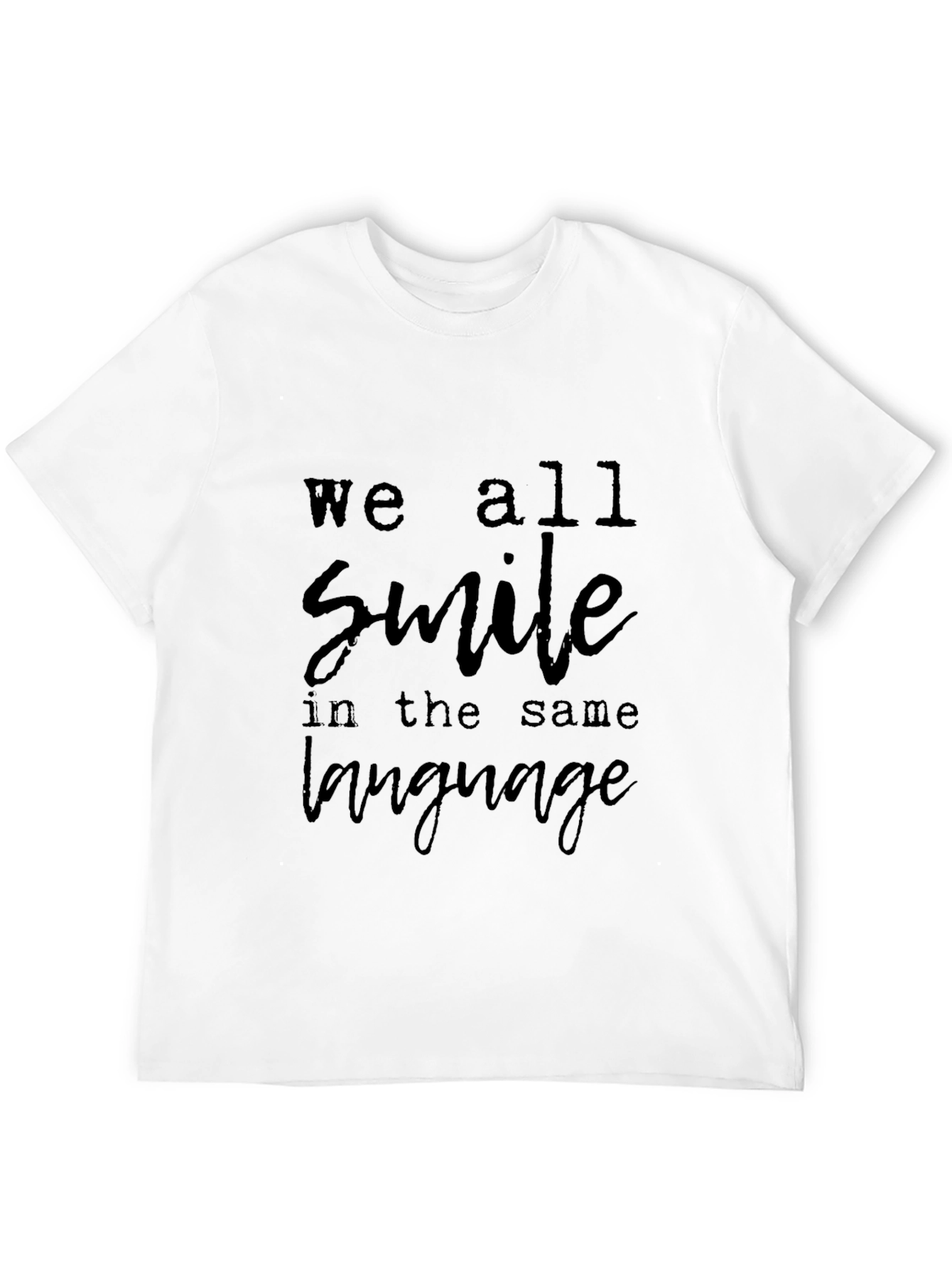 We All Smile T-Shirt - Black Casual Wear