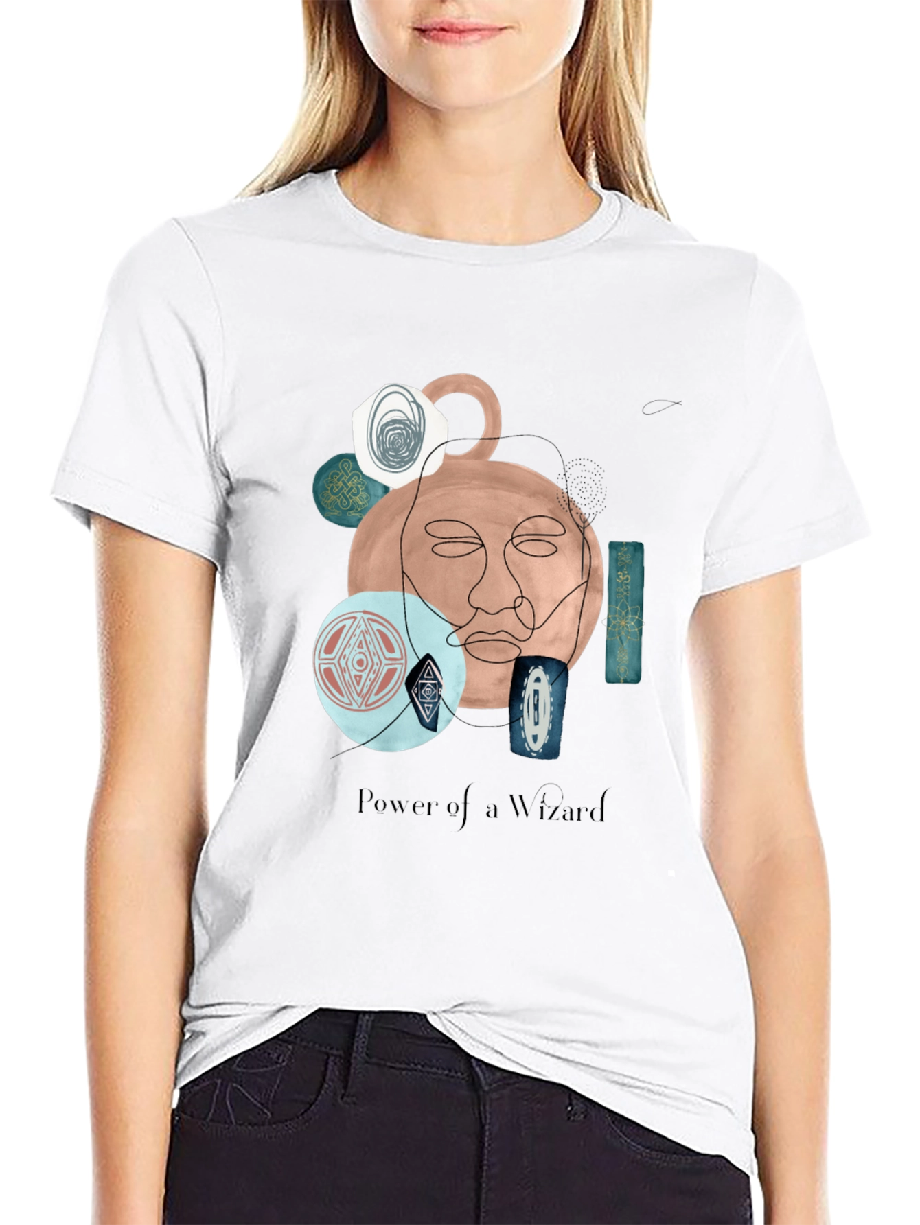 Wizard Art Graphic T-Shirt - Unique Abstract Design