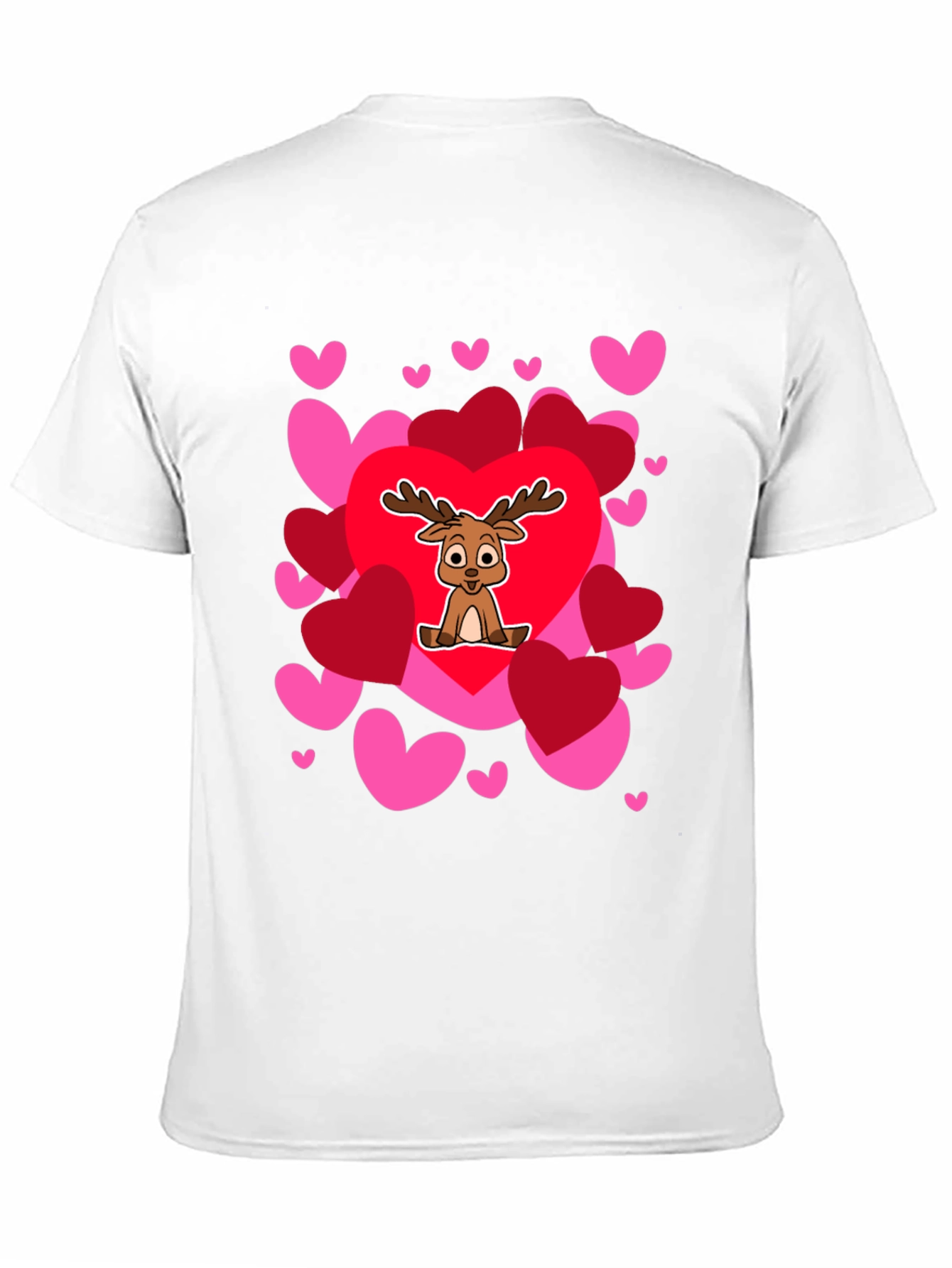 Reindeer Love Heart Valentines Day T-Shirt