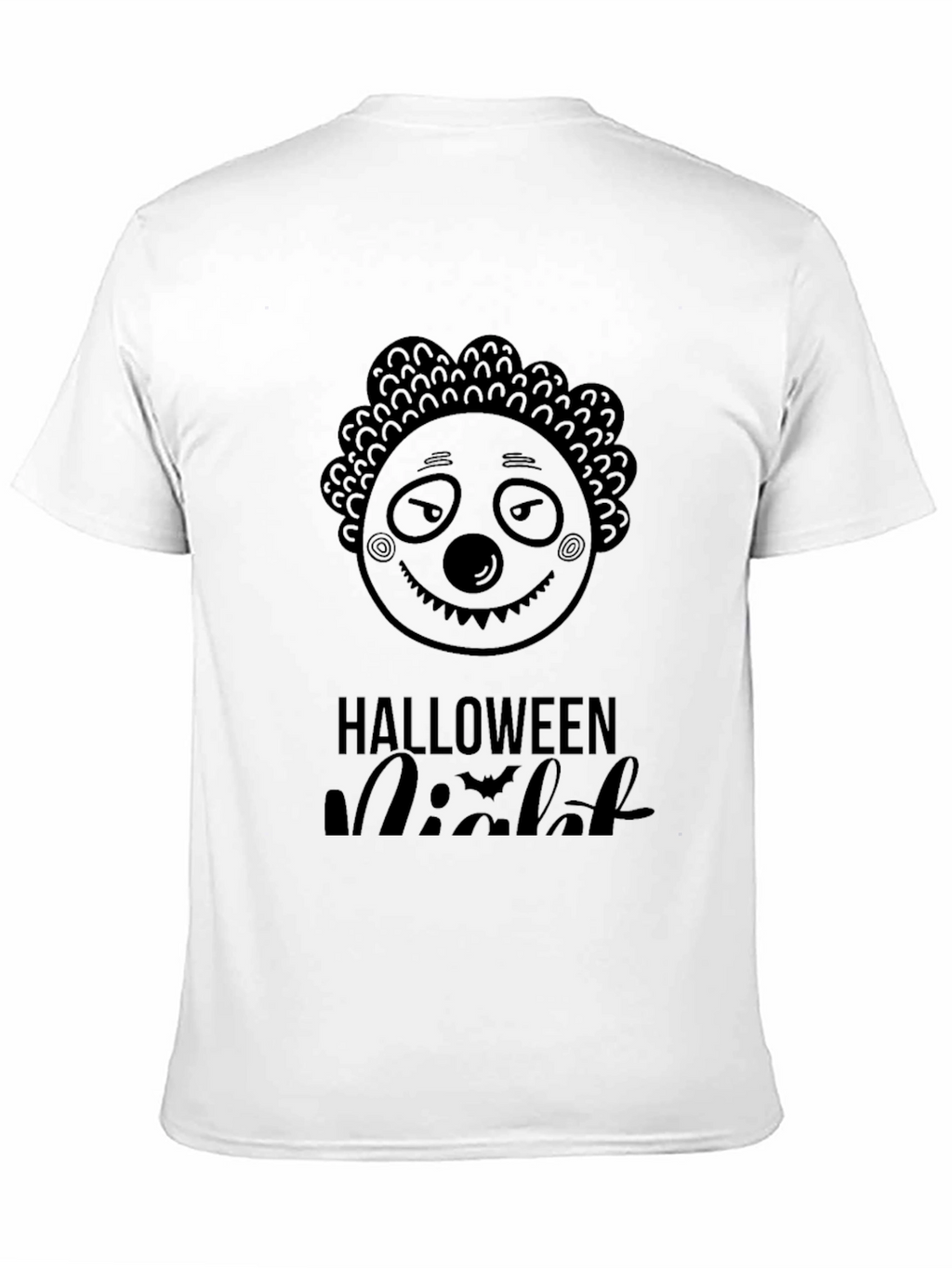 Halloween Night Clown Graphic Black T-Shirt