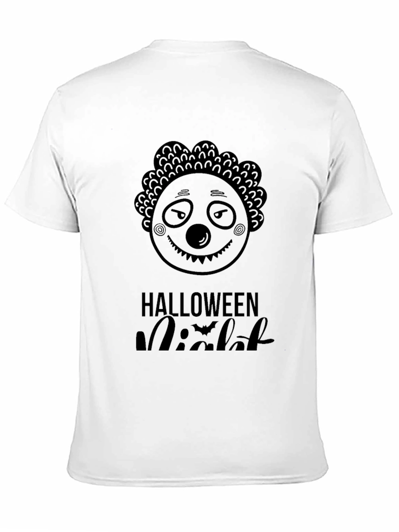 Halloween Night Clown Graphic Black T-Shirt