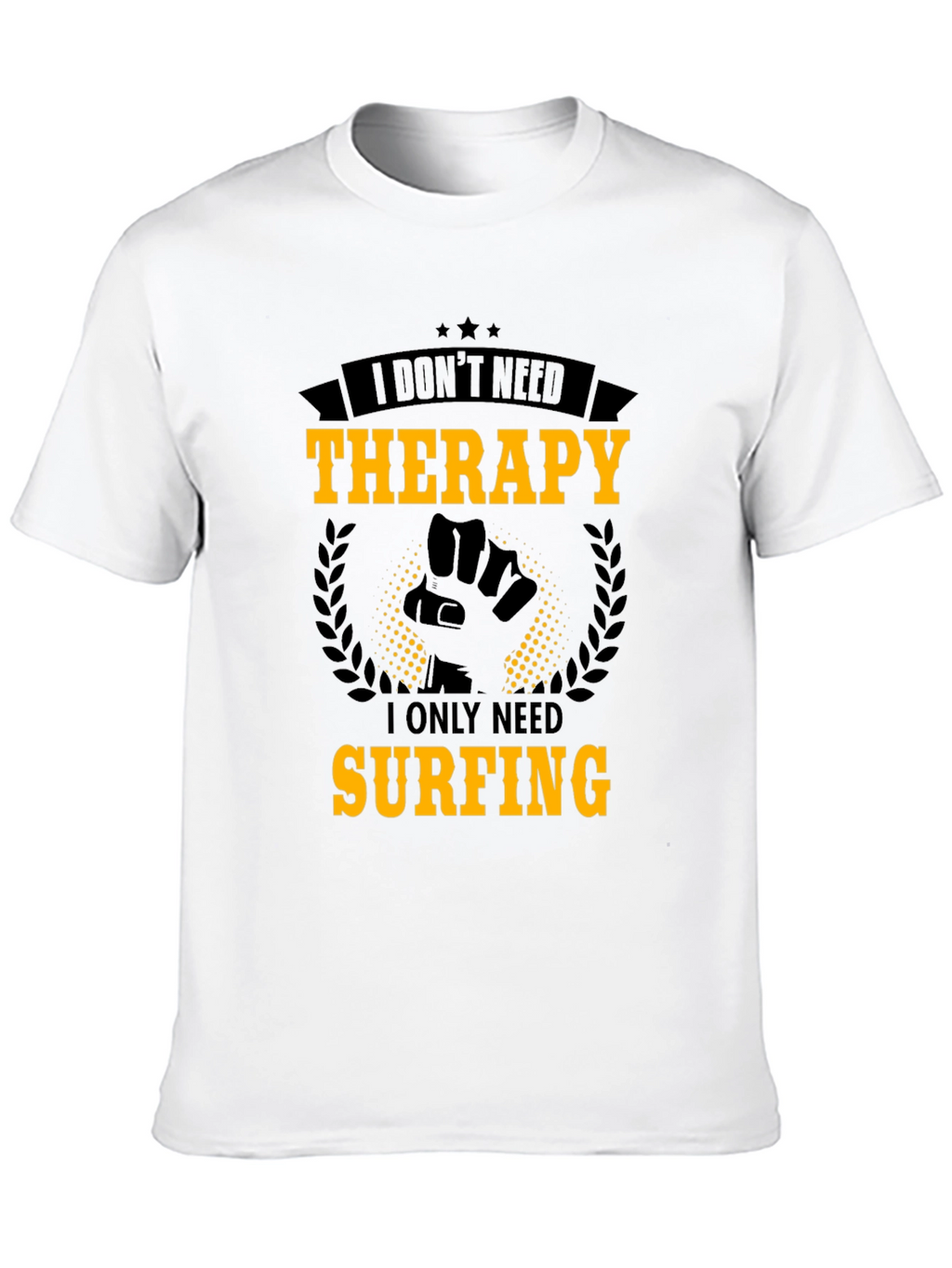 Surfing Therapy Graphic Tee - Mens Black T-Shirt