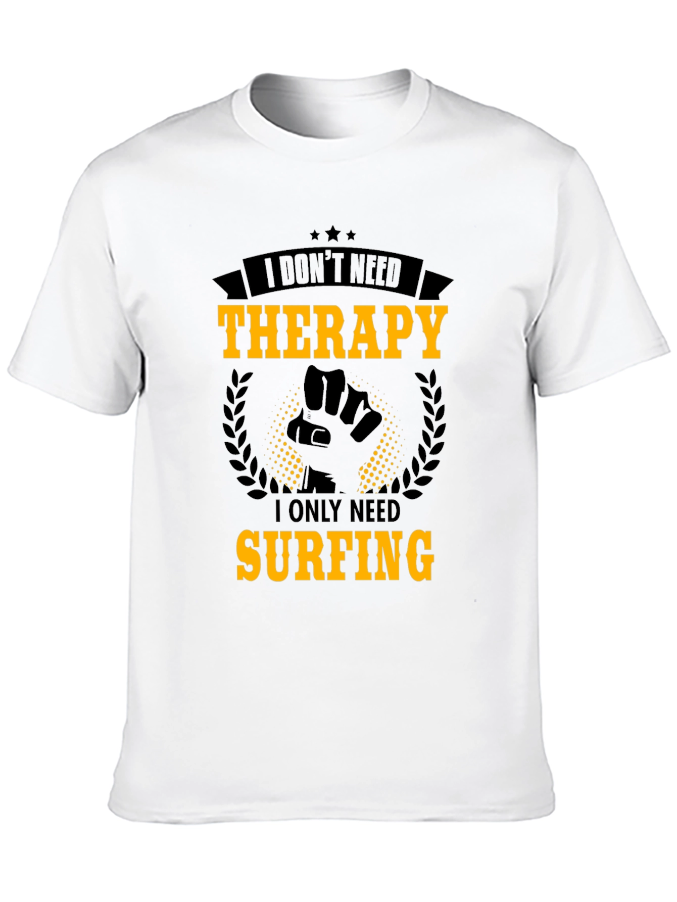 Surfing Therapy Graphic Tee - Mens Black T-Shirt