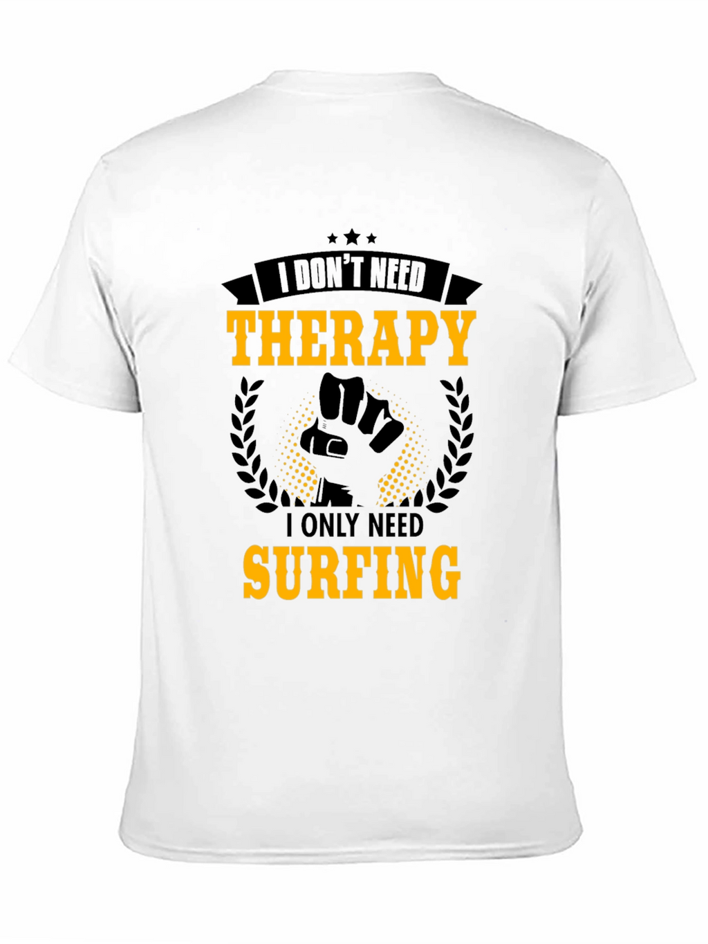 Surfing Therapy Graphic Tee - Mens Black T-Shirt