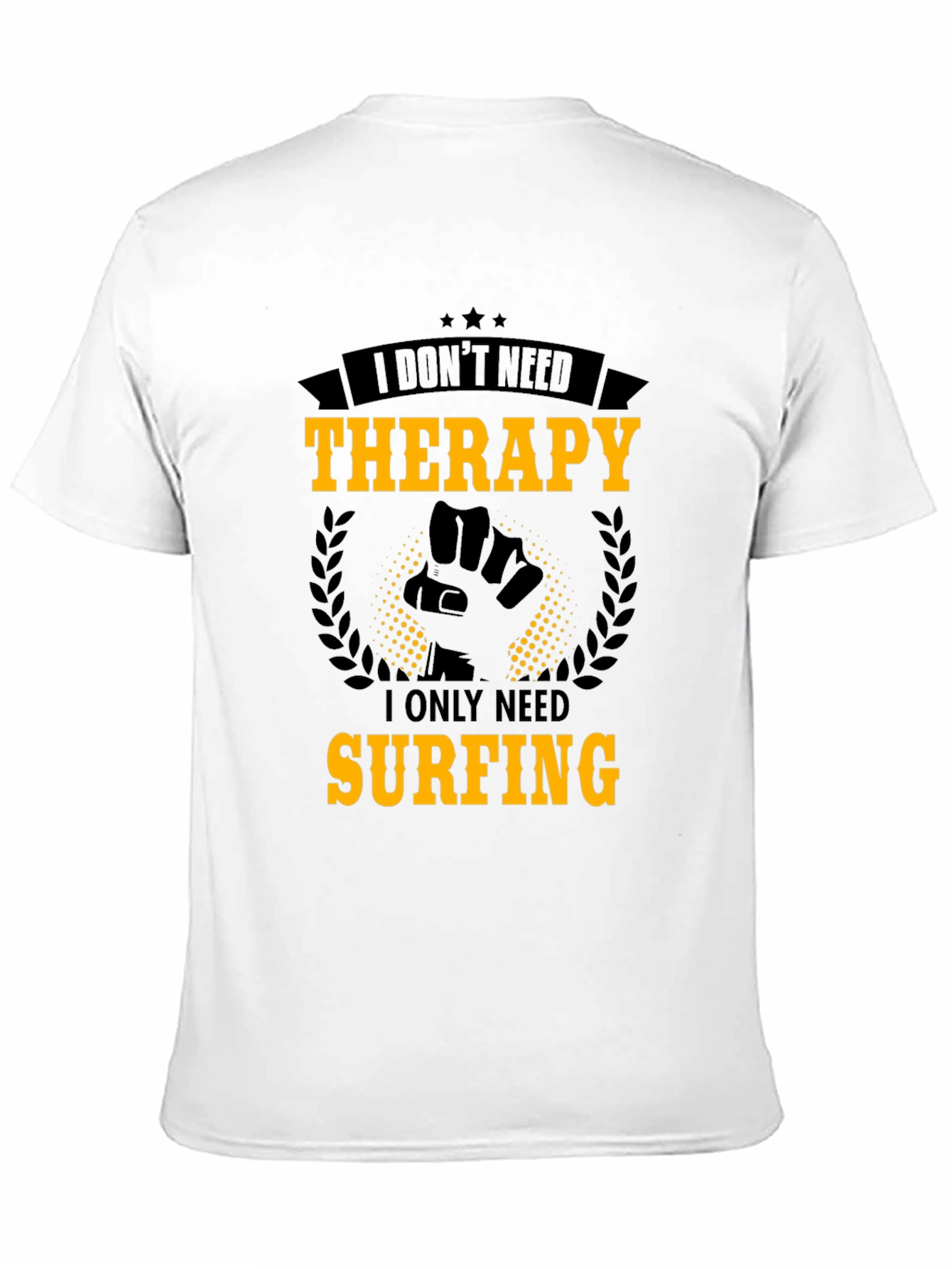 Surfing Therapy Graphic Tee - Mens Black T-Shirt
