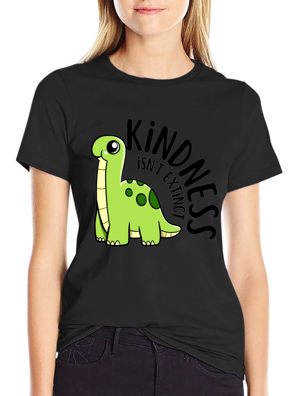 Kindness Dinosaur Graphic Tee - Extinction Awareness Shirt