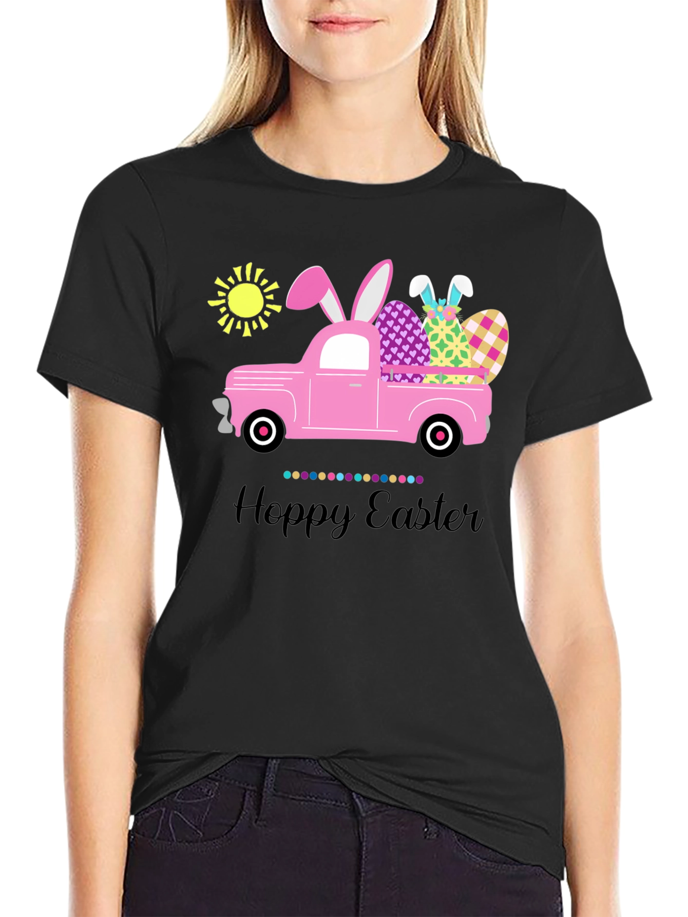 Hoppy Easter Truck T-Shirt - Fun Easter Tee