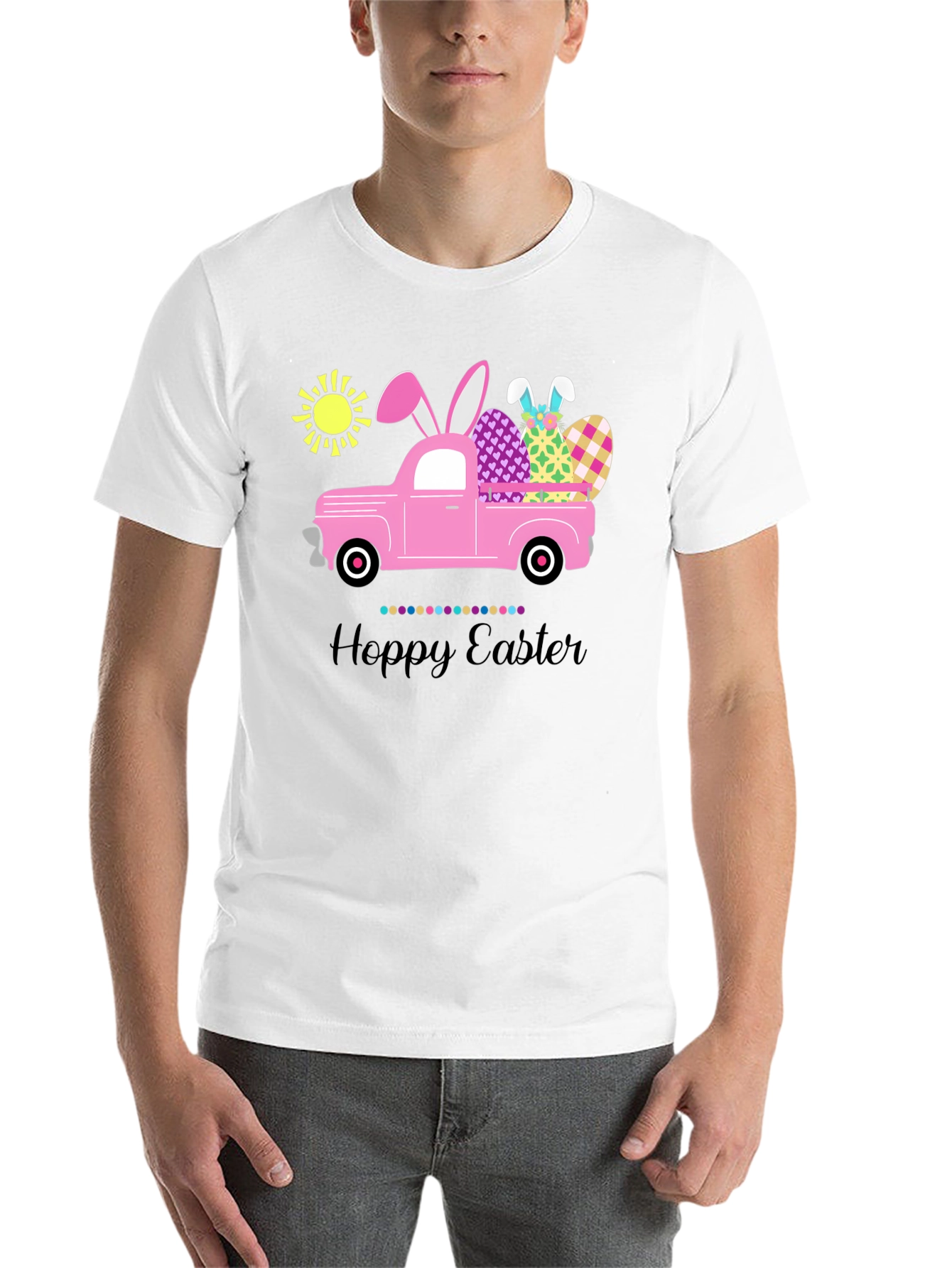 Hoppy Easter Truck T-Shirt - Fun Easter Tee
