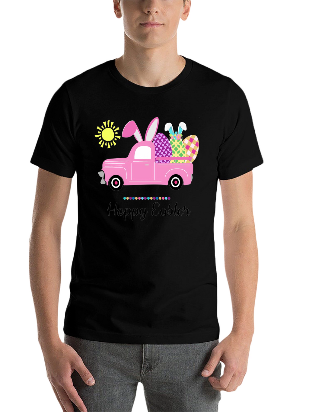 Hoppy Easter Truck T-Shirt - Fun Easter Tee