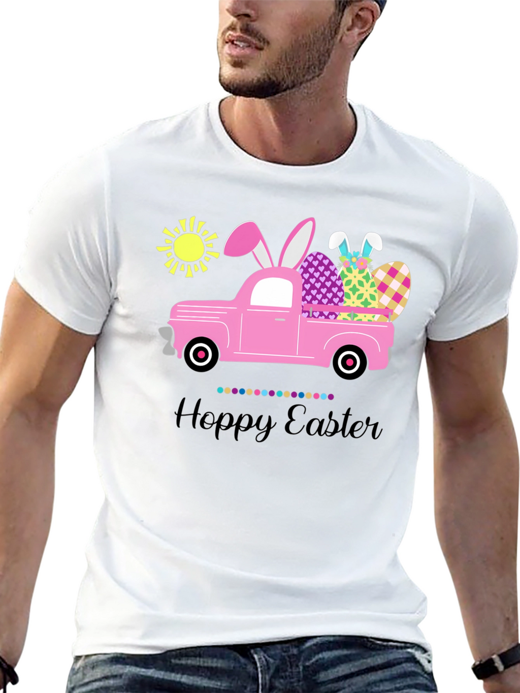 Hoppy Easter Truck T-Shirt - Fun Easter Tee