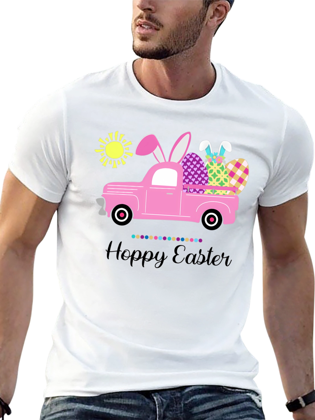 Hoppy Easter Truck T-Shirt - Fun Easter Tee