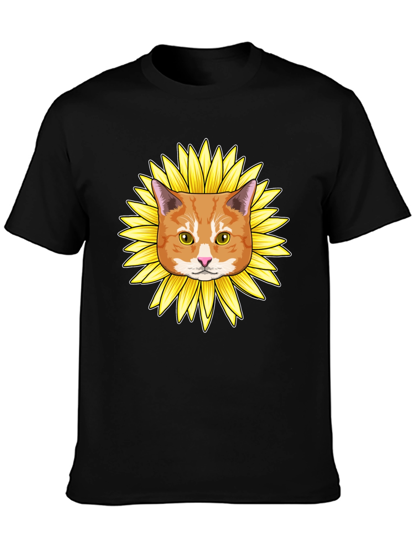 Sunflower Cat Graphic Tee