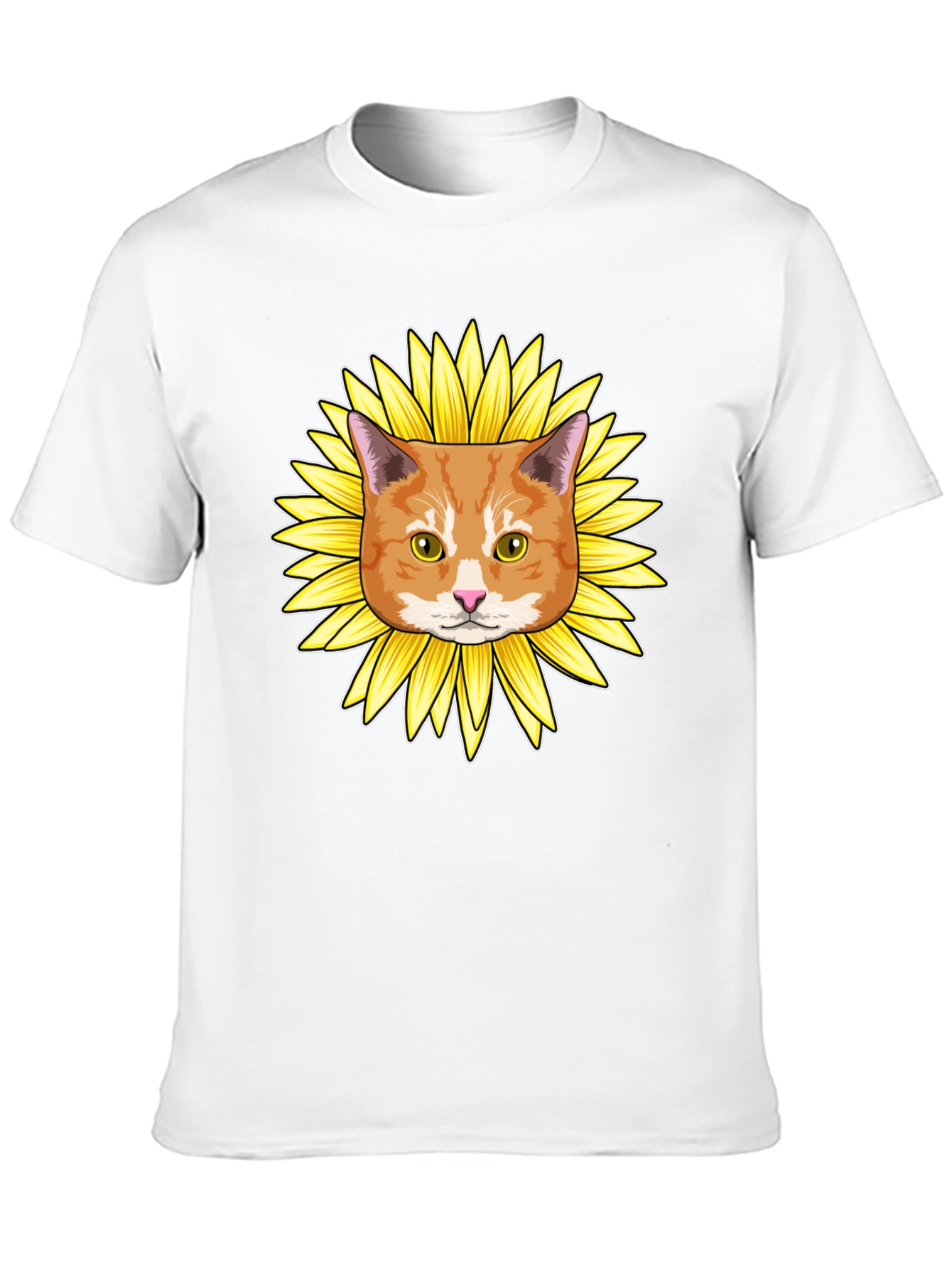 Sunflower Cat Graphic Tee