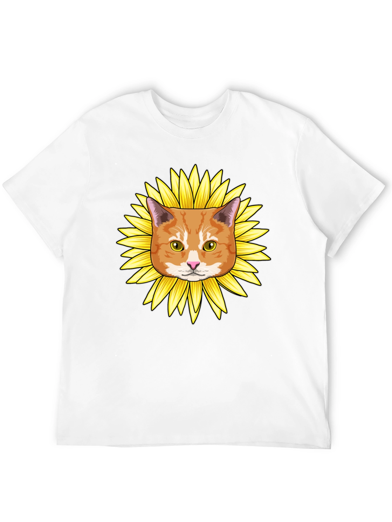 Sunflower Cat Graphic Tee