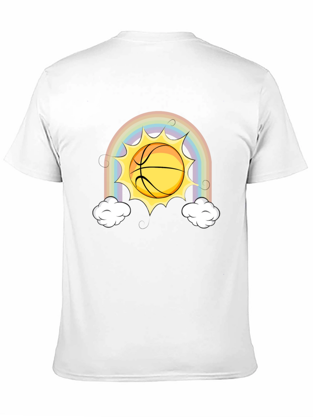 Rainbow Basketball Sun Graphic Tee