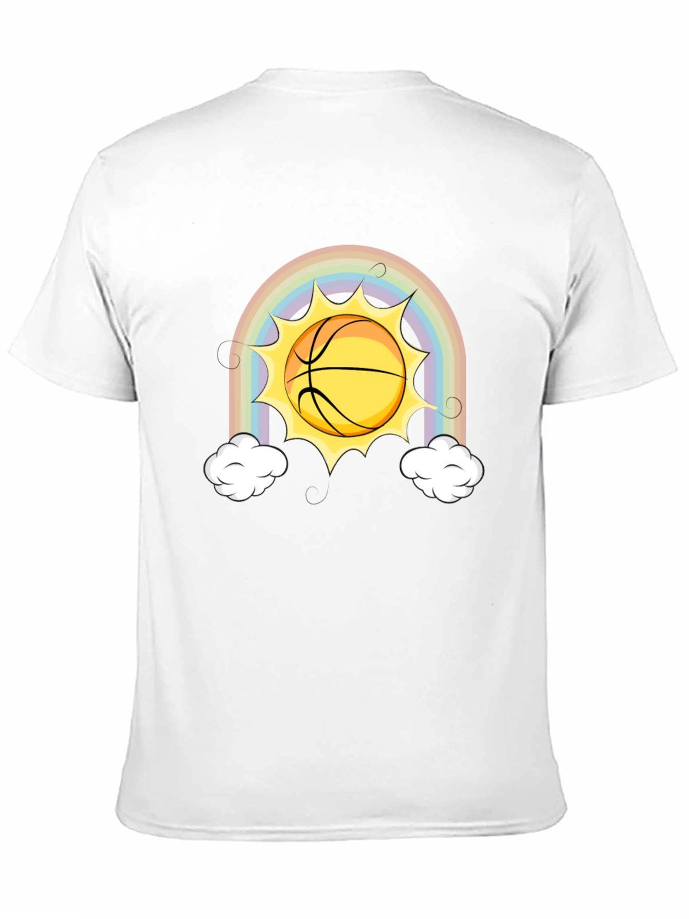 Rainbow Basketball Sun Graphic Tee