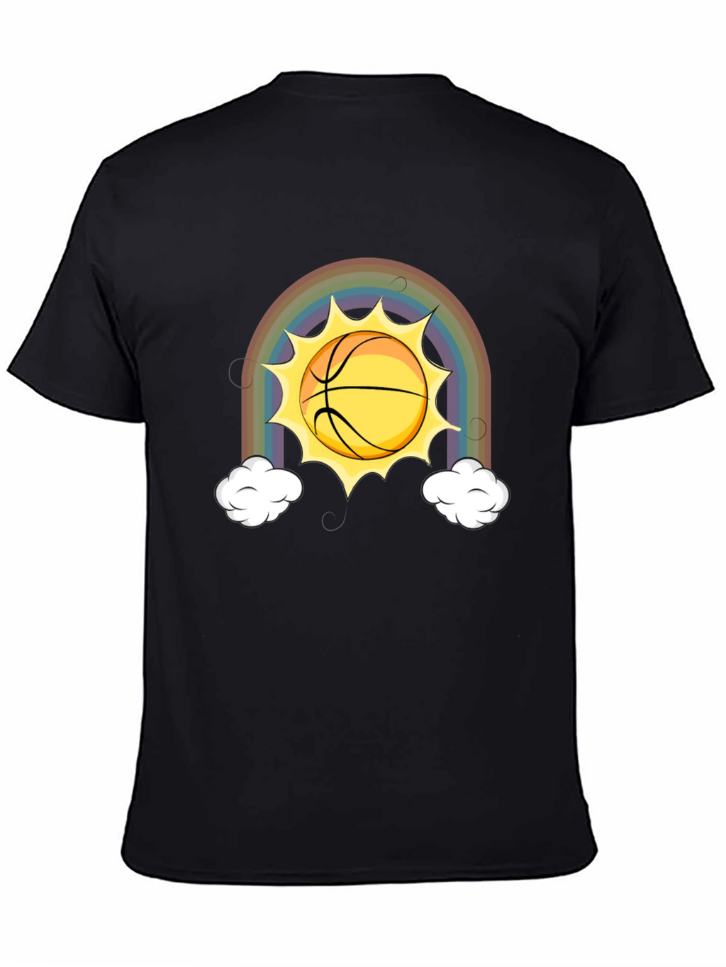 Rainbow Basketball Sun Graphic Tee