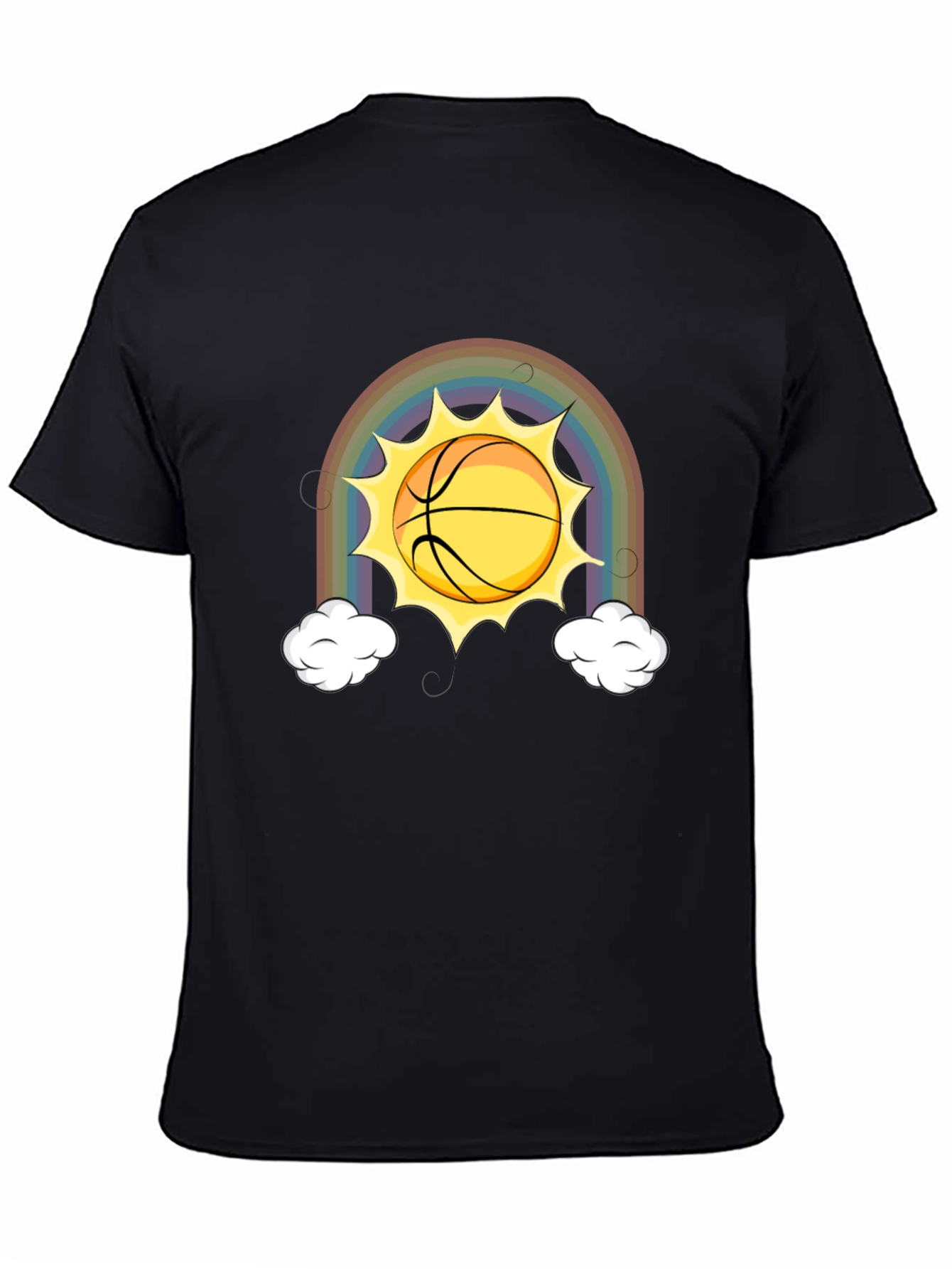 Rainbow Basketball Sun Graphic Tee