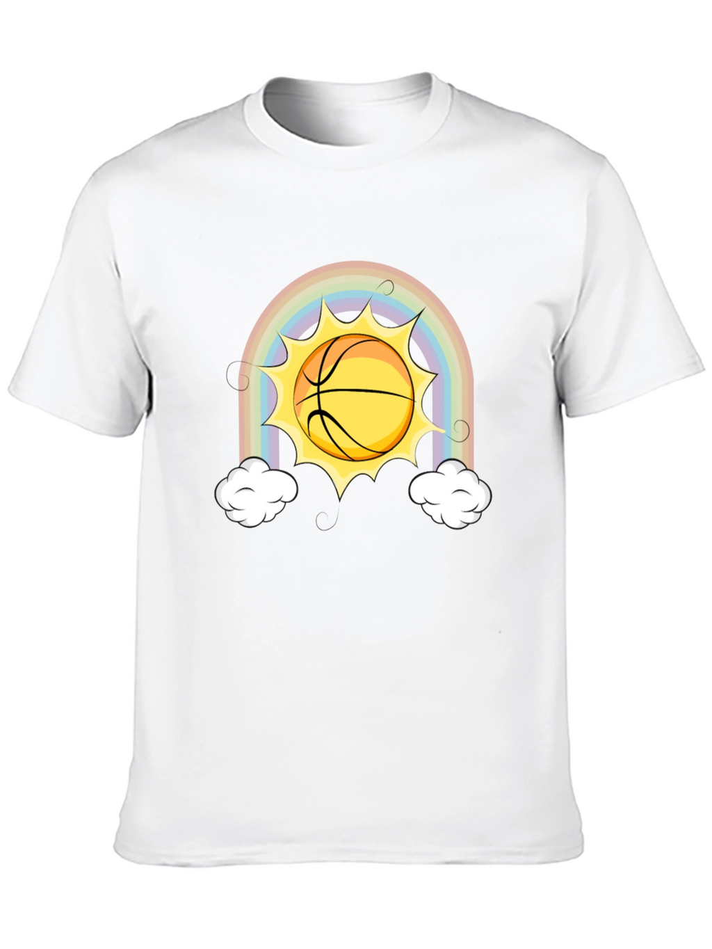 Rainbow Basketball Sun Graphic Tee