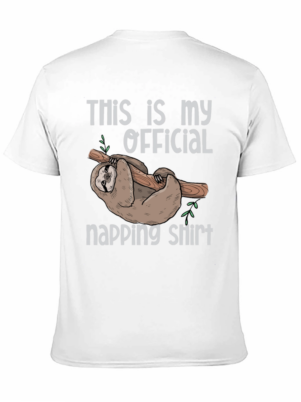 Official Napping Sloth T-Shirt Funny Lazy Graphic Tee