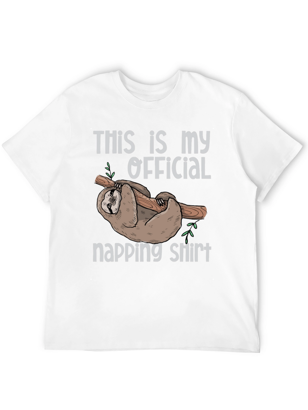Official Napping Sloth T-Shirt Funny Lazy Graphic Tee