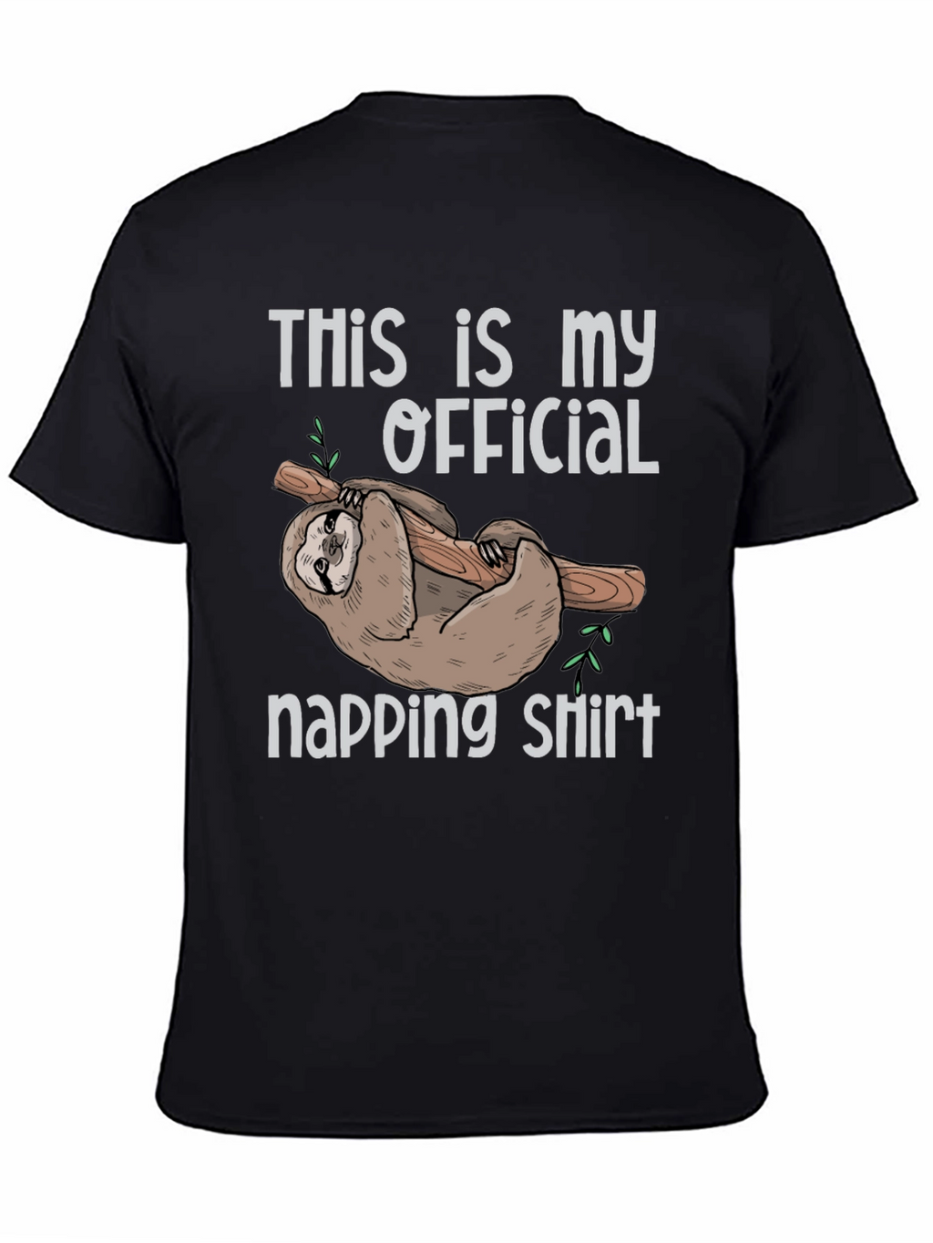 Official Napping Sloth T-Shirt Funny Lazy Graphic Tee